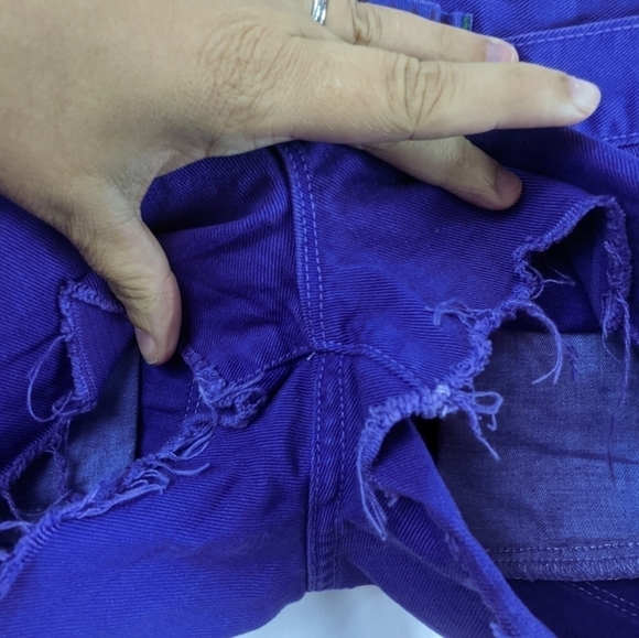 J Brand Cut Off Short Bright Purple Sz 26 - Picture 5 of 10